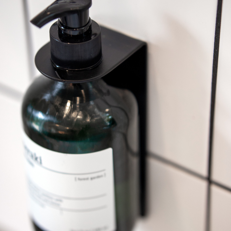 Sápupumpuhaldari svartur - Base soap pump holder black