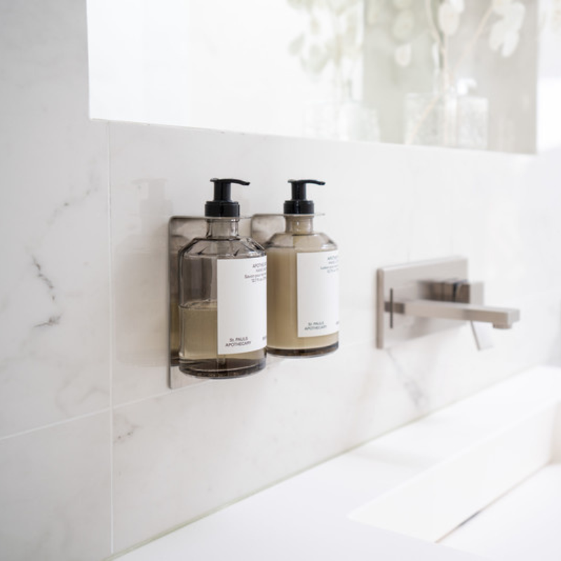 Sápupumpuhaldari Burstað stál - Base soap pump holder BS (606080-41)