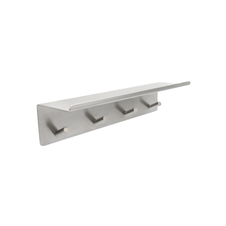 Base Hook Rail w/Shelf - Brushed Stainl.Steel (606066-41)