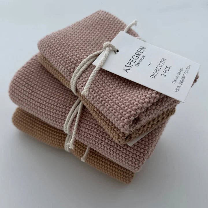 Borðtuskur - Knitted Solid - Macaroon 2 stk.
