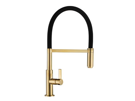 Spirale Flexible Spout Eldhúsblöndunartæki - Gold Brass