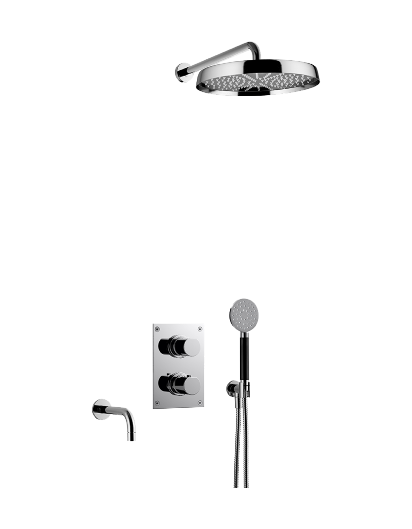 ARM7368 ED2 Sturtutæki f/baðkar - Chrome (9426737)