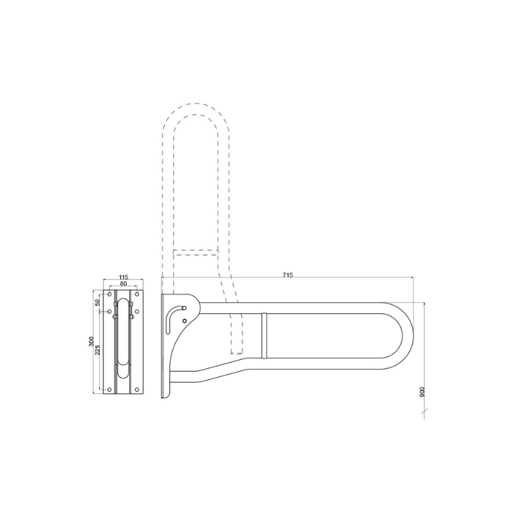 Armrest f.Toilet 40134 - Matt Black (840135)