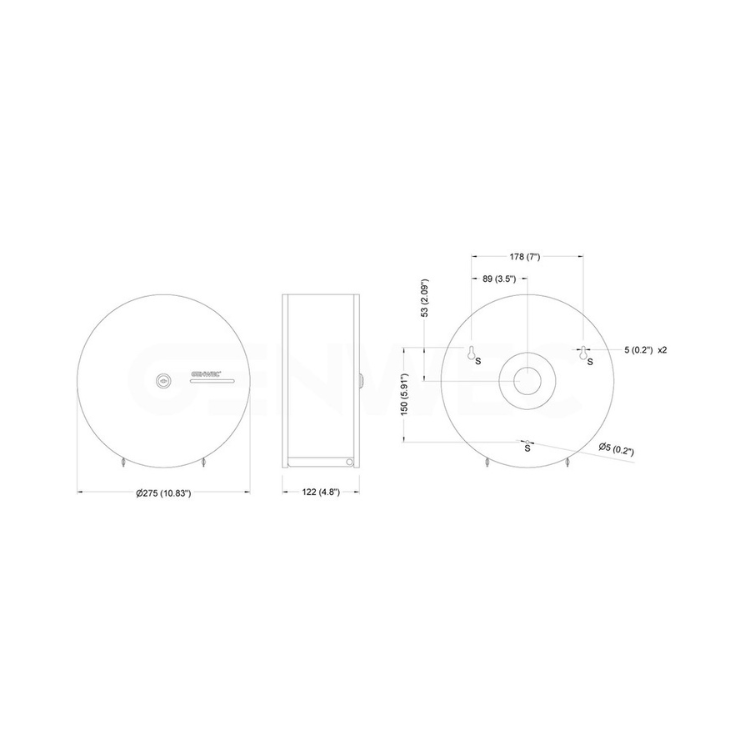 Stay - Jumbo salernisrúlluhaldari II - Brushed Stainless
