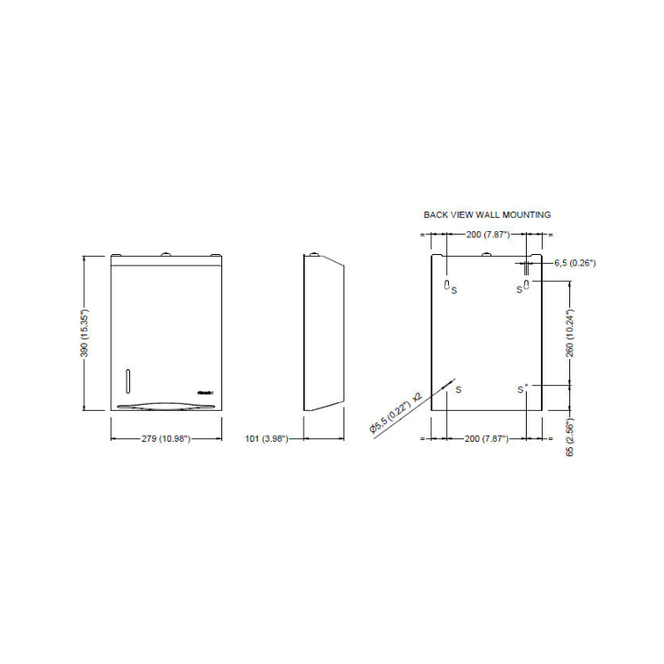 Stay Towel Dispenser - Brushed Stainl.Steel (602621)