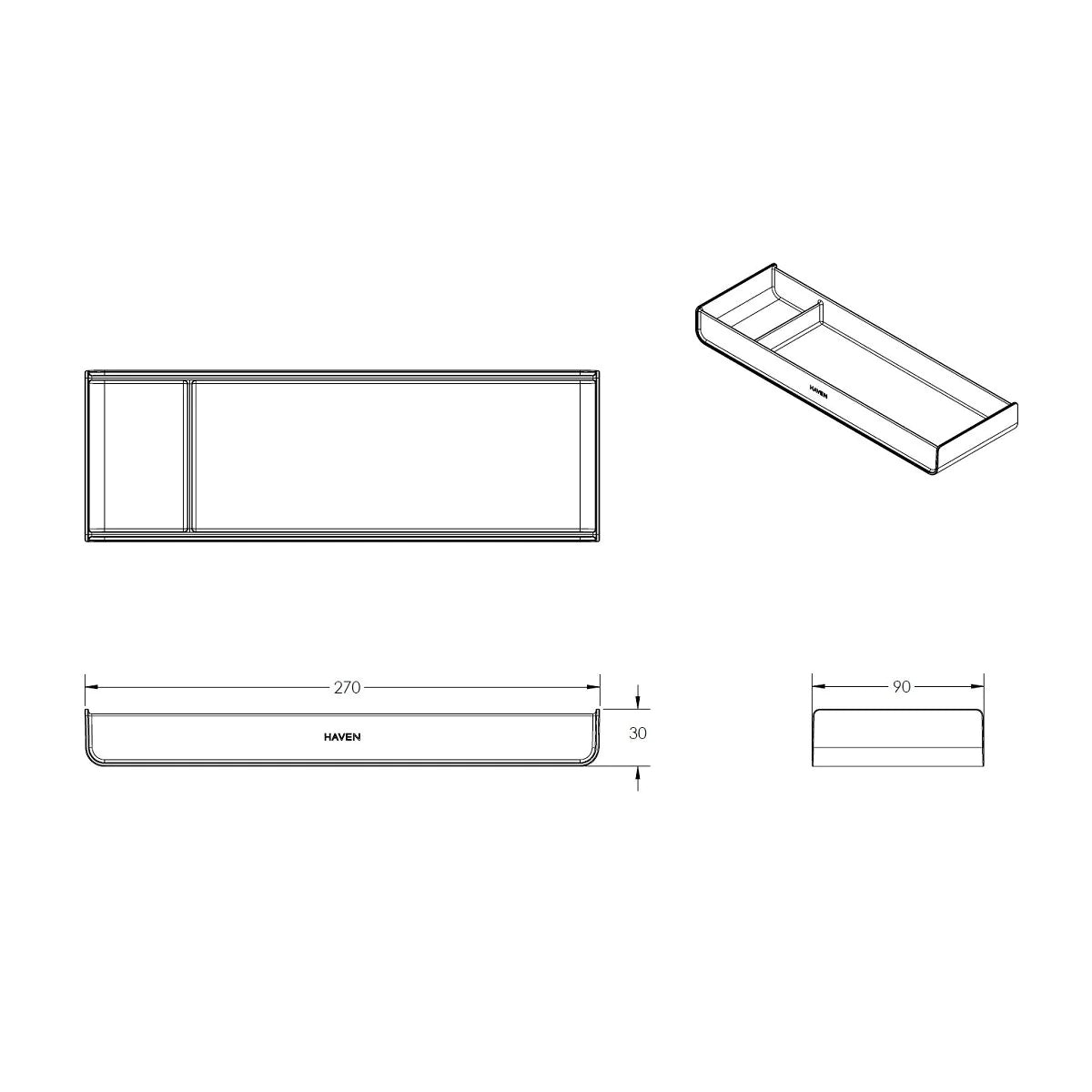 Haven Tray A3.24 Coral (104510)
