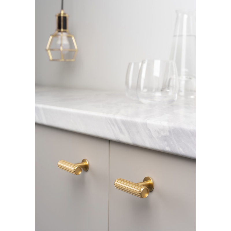 Knob T Rille - Brass