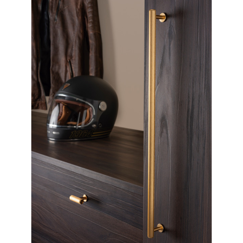 Handle Rille 160 - Brushed Brass