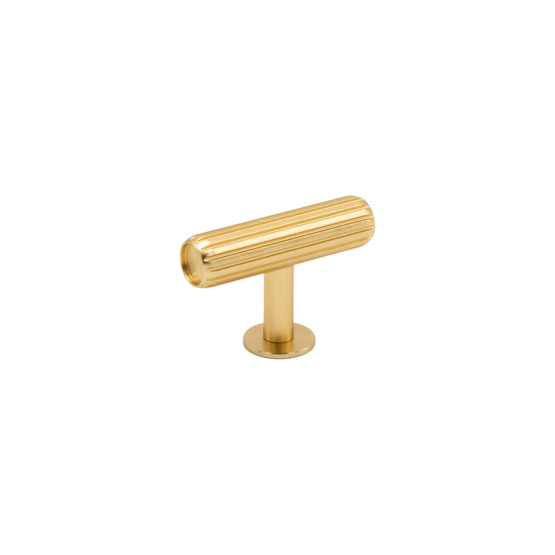 Knob T Rille - Brass