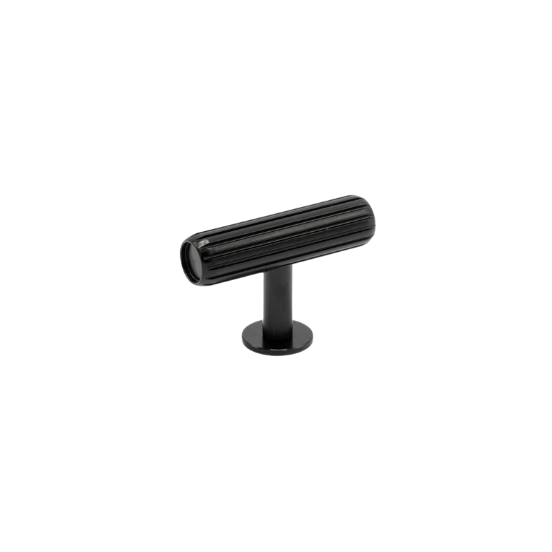 Knob T Rille - Brushed Black