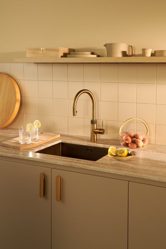 Quooker Flex Round m.Pro3 - Brúnað Brass