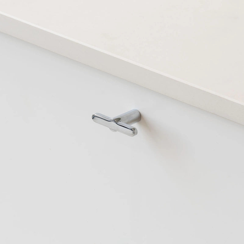 Knob T Flow - Polished Chrome
