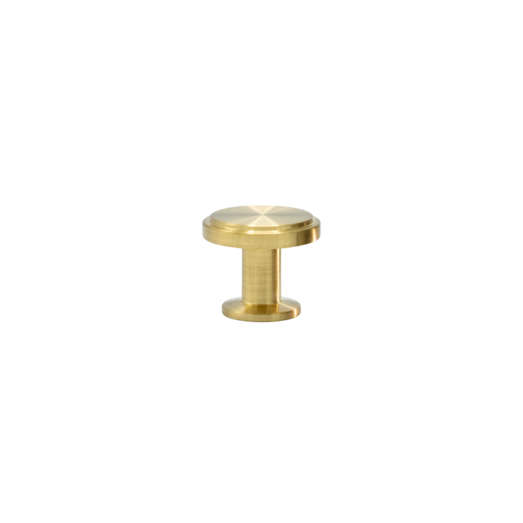 Knob Uno - Brushed Untreated Brass