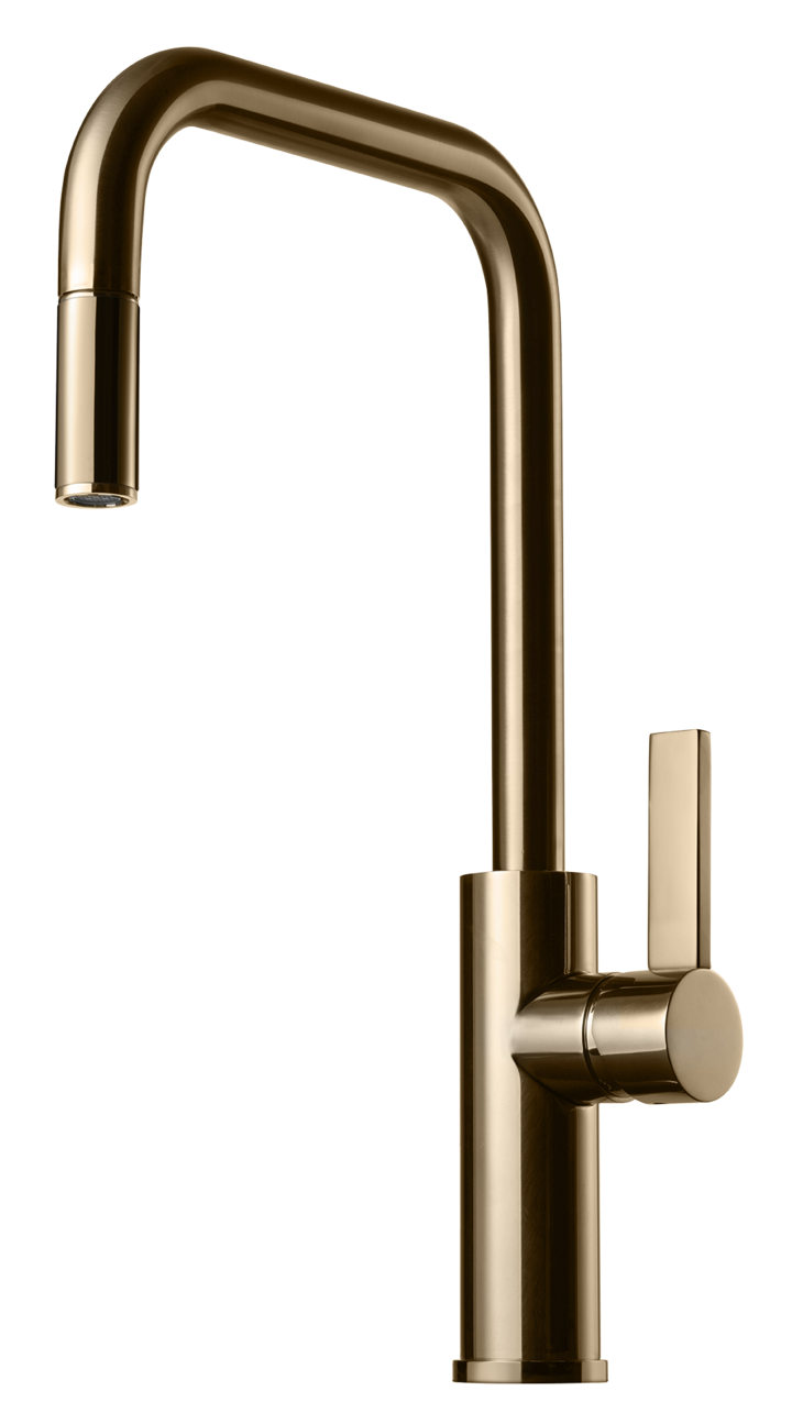ARM985 Mono (hátt) - Polished Brass útdraganlegt eldhúsbl.tæki (9429846)