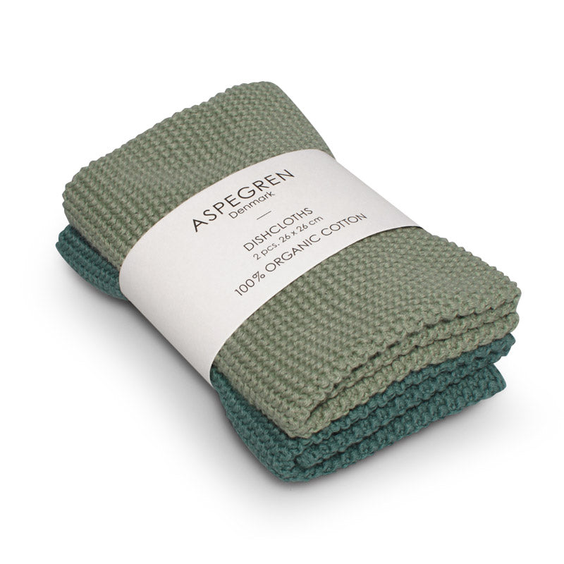 Borðtuskur - Knitted Solid - Mint 2 stk.