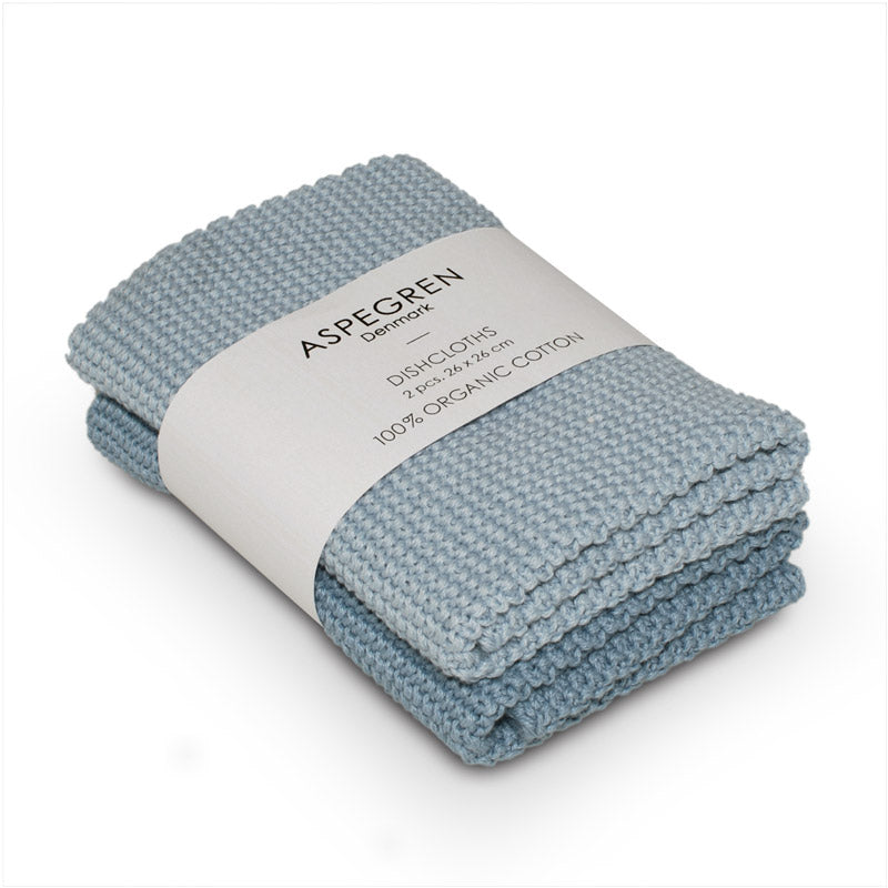 Borðtuskur - Knitted Solid -  Skyway 2 stk.