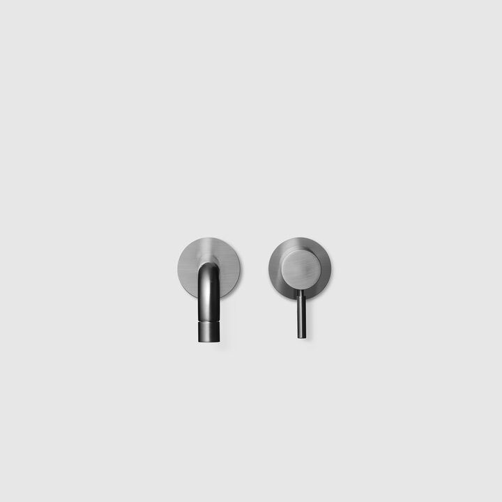 BOX006 Round innbyggt handlaugatæki - Brushed Black Chrome (9428902)