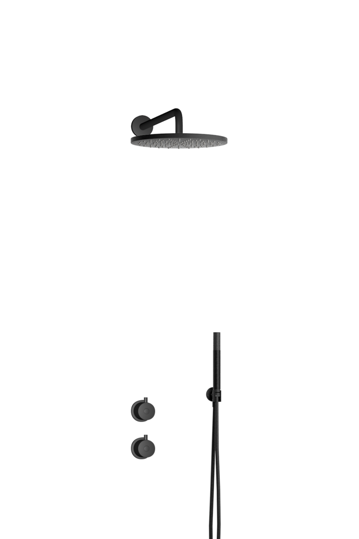 BOX7268 Round innbyggt sturtutæki - Matte Black (9428851)