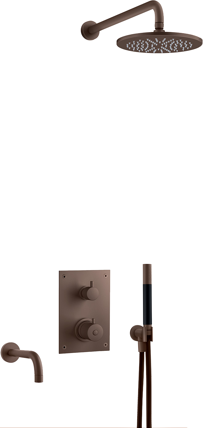 BOX7368 ED2 Sturtutæki f/baðkar (innbyggt) - Bronze (9426162)