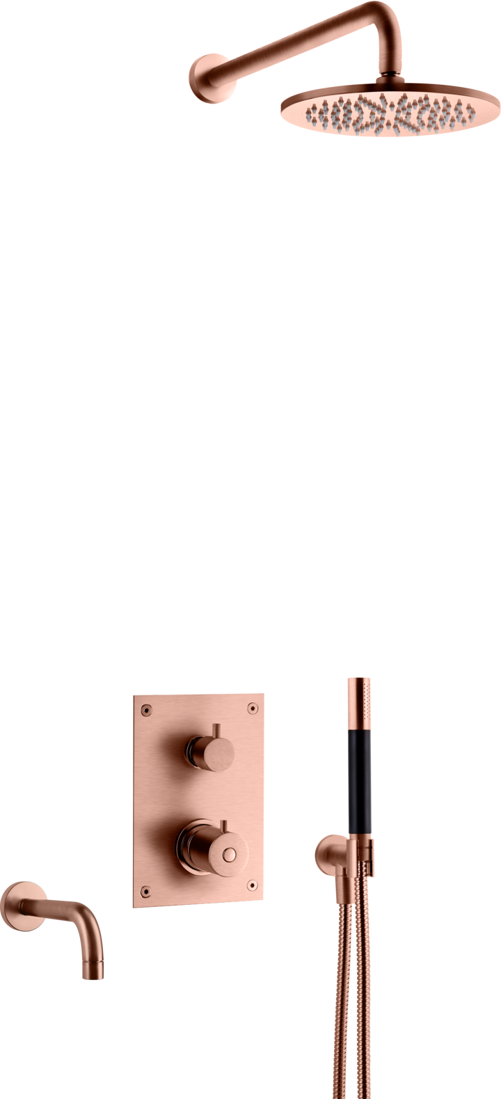 BOX7368 ED2 sturtutæki f/baðkar (innbyggt) - Copper