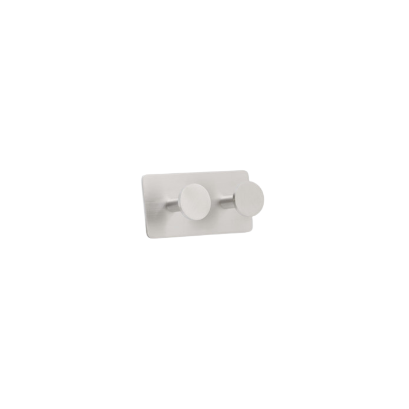 Base 210 2-Hook - Brushed Stainless Steel