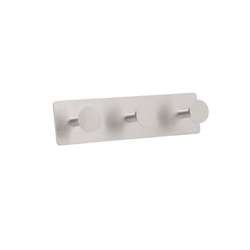 Base 210 3-Hook - Brushed Stainless Steel