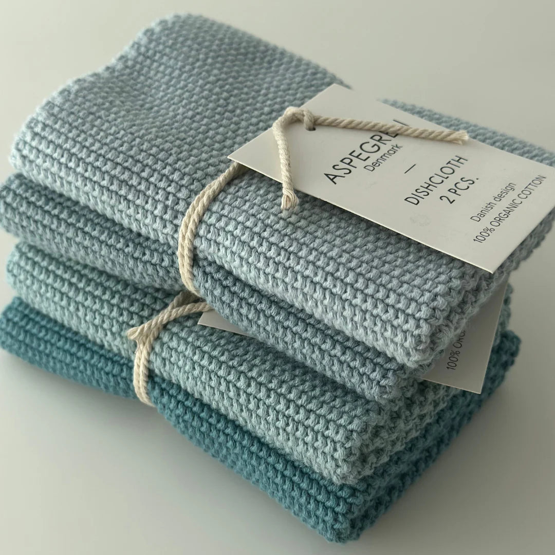 Borðtuskur - Knitted Solid -  Skyway 2 stk.