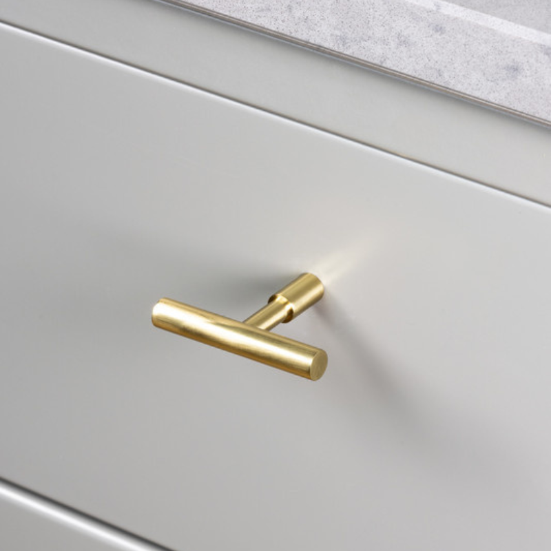 Knob T Spira - Polished Brass