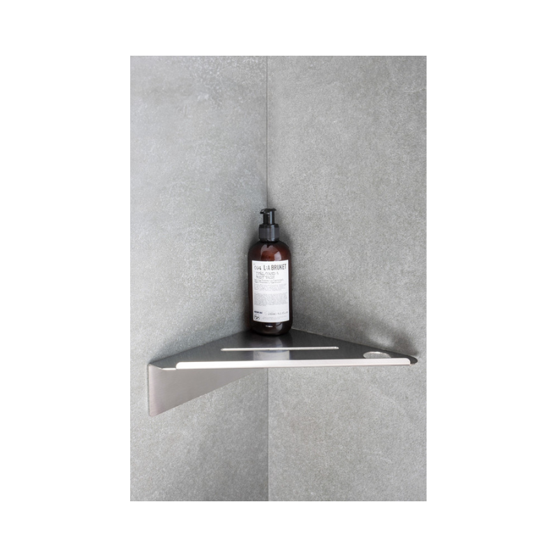 Base Corner Shelf - Brushed Stainless Steel (606072-41)