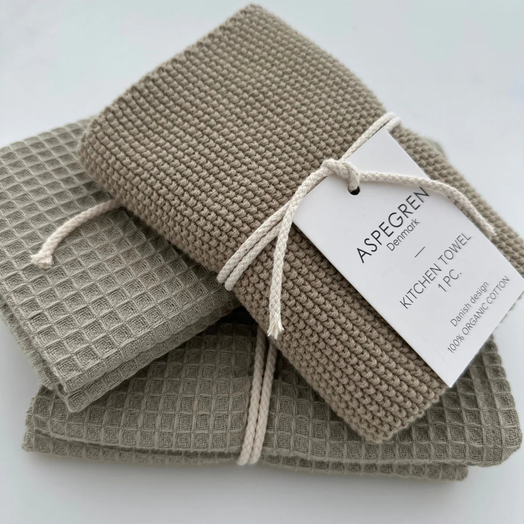 Eldhús handklæði - Solid - Sesame