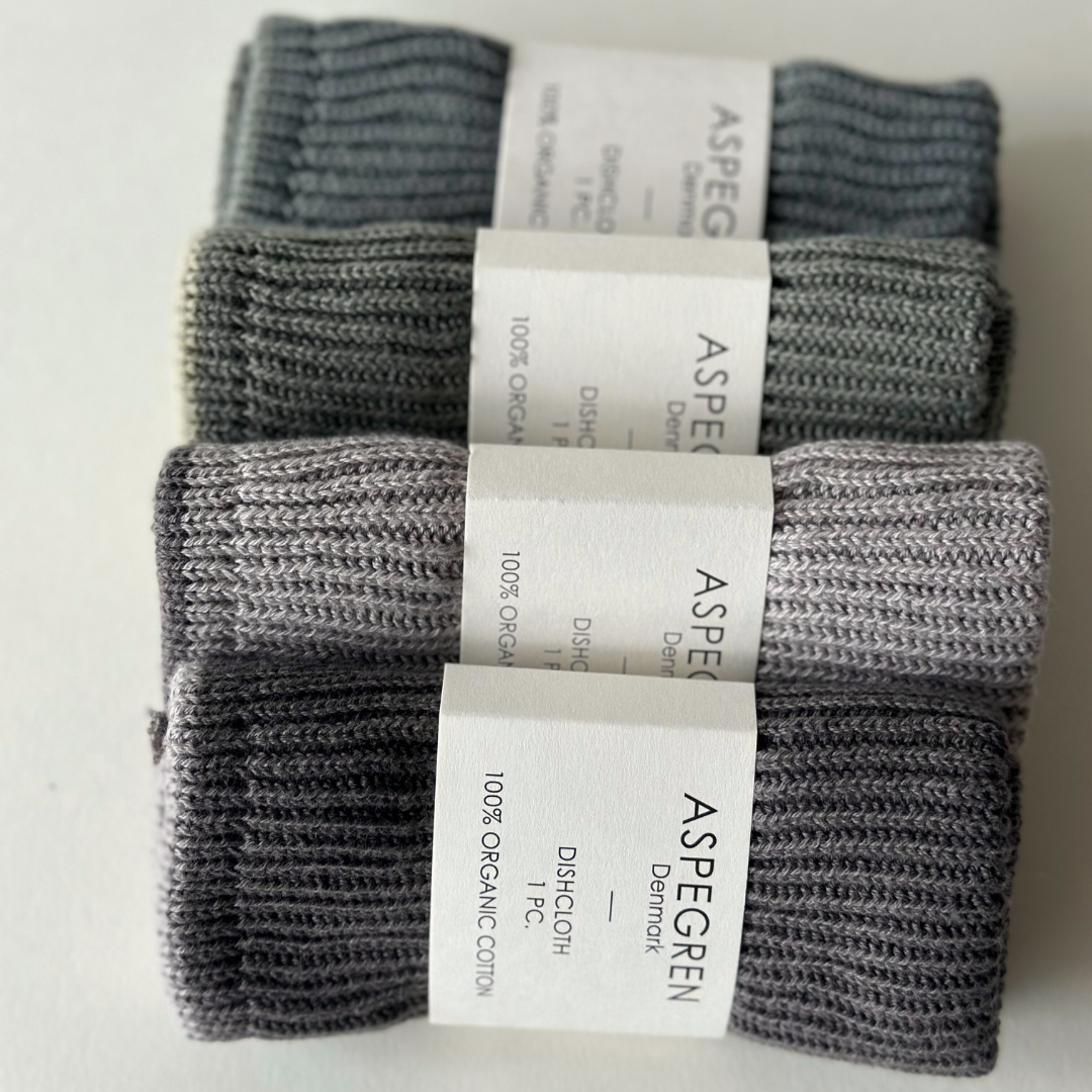 Borðtuska- Knitted Ripple - Flint Gray