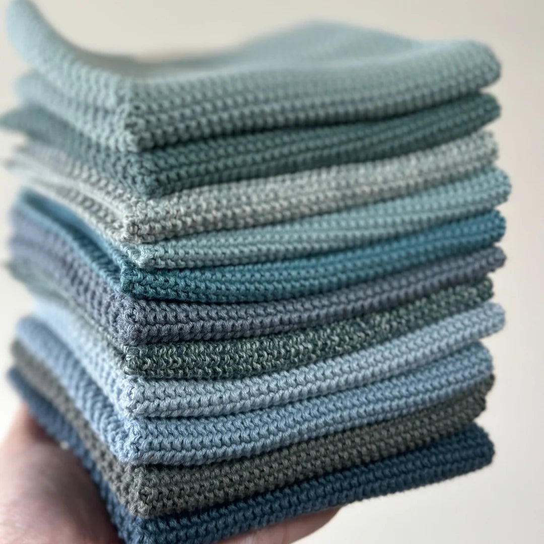 Borðtuskur - Knitted Solid -  Skyway 2 stk.