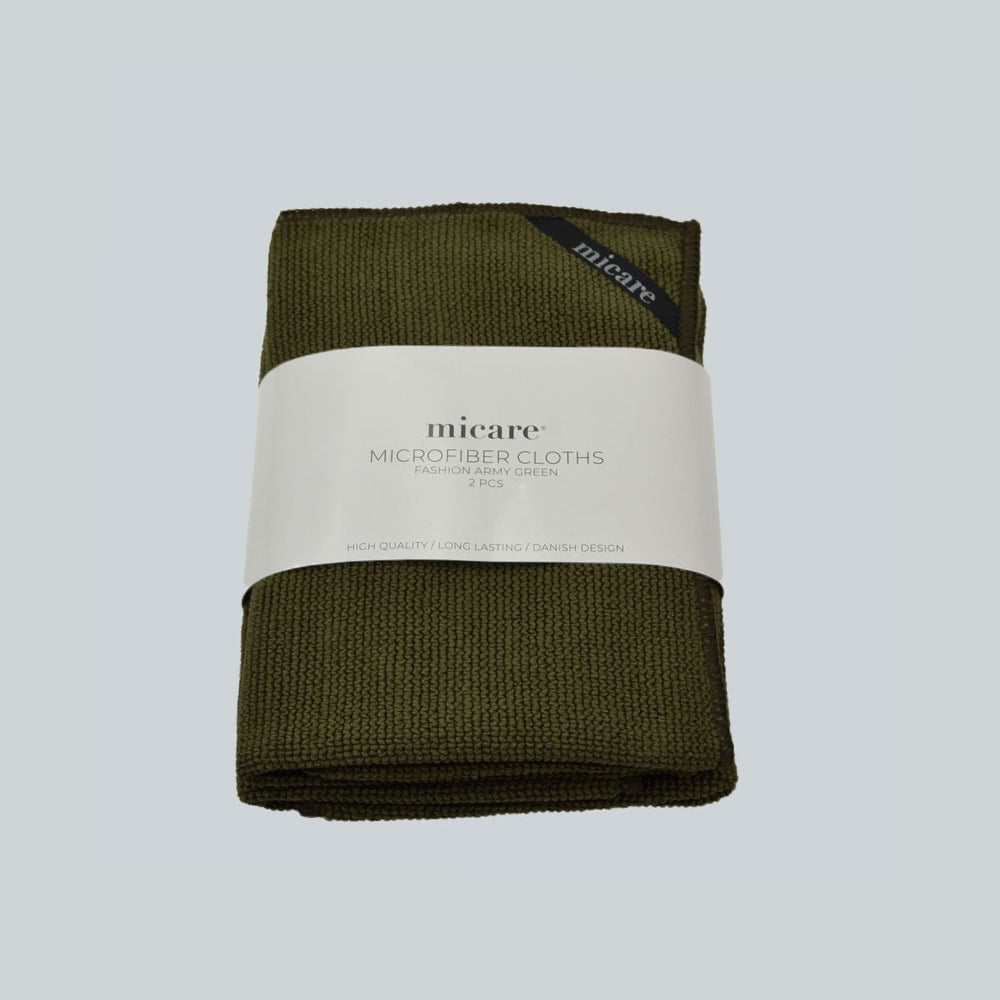 Micare Microfiber cloth - 35x35 - Fashion Army Green - 2 pack